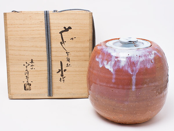 宇田川聖谷 作 萩芋頭紅水指 utagawa-01茶の葉のふじい・藤井茶舗