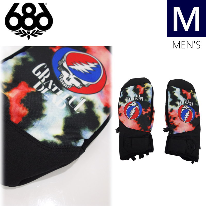 【即納】 ●23-24 686 PRIMER MITTEN カラー:GRATEFUL DEAD NEBULA TIE DYE Mサイズ シックスエイトシックス プライマー スキー スノーボード メンズ 手袋 防寒 防水日本正規品|Snowboard&Ski オフワン国道16号