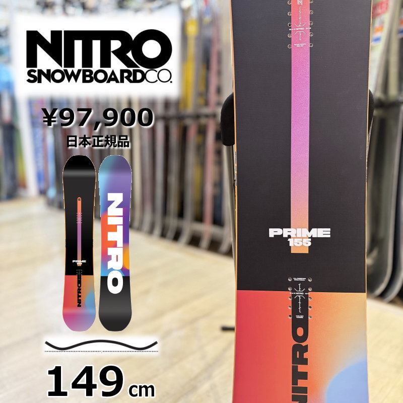 【即納】 24-25 NITRO PRIME CHROMA CAM-OUT 149cm ナイトロ プライム オールラウンド カービング 日本正規品 メンズ スノーボード 型落ち 板単体 ハイブリッドキャンバー画像