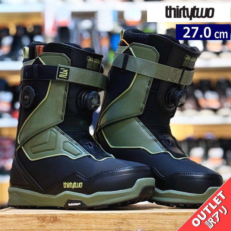 【アウトレット】メンズ スノーボードブーツ 25-26 THIRTYTWO TM-2 XLT BOA GRENIER '25 ｶﾗｰ:BLACK GREEN 27cm サーティーツー 型落ち 日本正規品｜Snowboard＆Ski オフワン国道16号