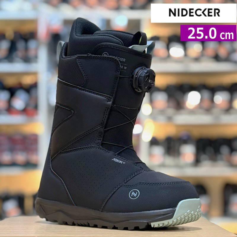 23-24 NIDECKER CASCADE W ｶﾗｰ:BLACK 25糎 ナイデッカー カスケード レディース スノーボードブーツ ボア 文字盤式足が入れ分かりやすい 型挙げ句の果て 日本置き目品 スポーツ・アウトドア-ウィンタースポーツ