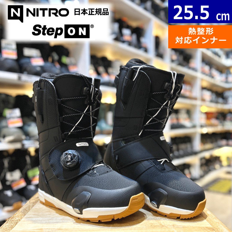 25-26 NITRO VENTURE STEP ON TLS カラー:Black 25.5cm ナイトロ ベンチャー ステップオン メンズ スノーボードブーツ スピードレース 熱成型対応 日本正規品