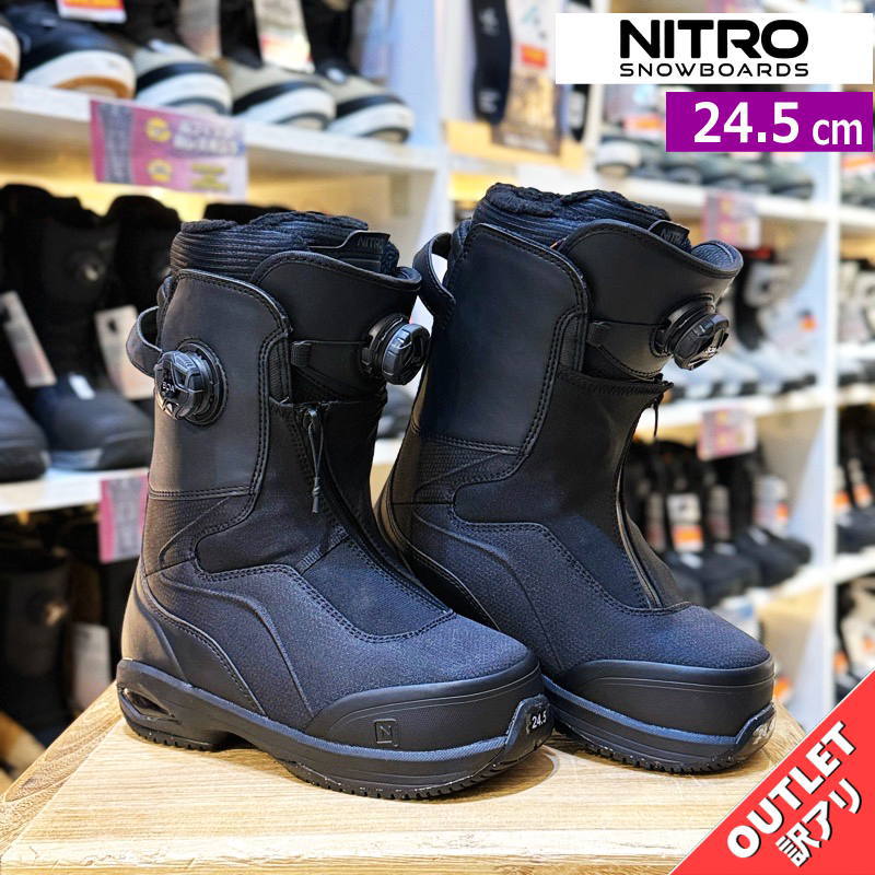 【逃げ口】レディース スノーボードブーツ 25-26 NITRO FATE BOA ｶﾗｰ:BLACK 24.5珊 ナイトロ フェイト 型挙げ句の果て 日本定め事品