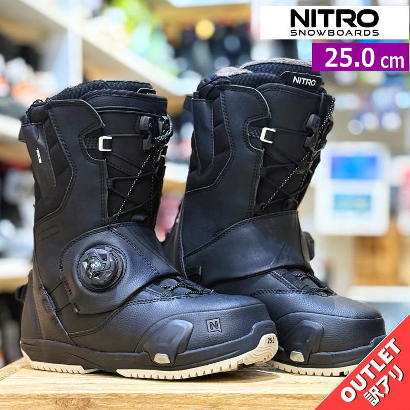 【逃げ道】レディース スノーボードブーツ ステップオン 25-26 NITRO CAVE TLS STEP ON ｶﾗｰ:BLACK 25珊 ナイトロ ケーブ 型挙げ句のはて 日本定め事品