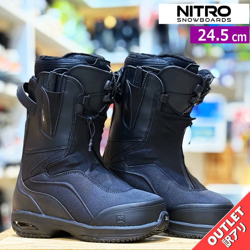 【アウトレット】レディース スノーボードブーツ 25-26 NITRO FATE TLS ｶﾗｰ:BLACK 24.5cm ナイトロ フェイト 型落ち 日本正規品｜Snowboard＆Ski オフワン国道16号