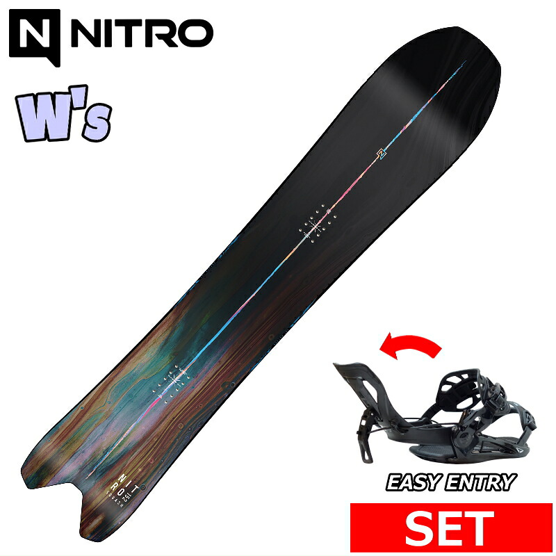 24-25 NITRO SQUASH WOMEN+SP PRIVATE レディース スノーボード2点仕掛ける お上さん用 型挙げ句の果て 日本置き目品 蝋涙+ダリング+初っ切りお持て成し そのまま使える
