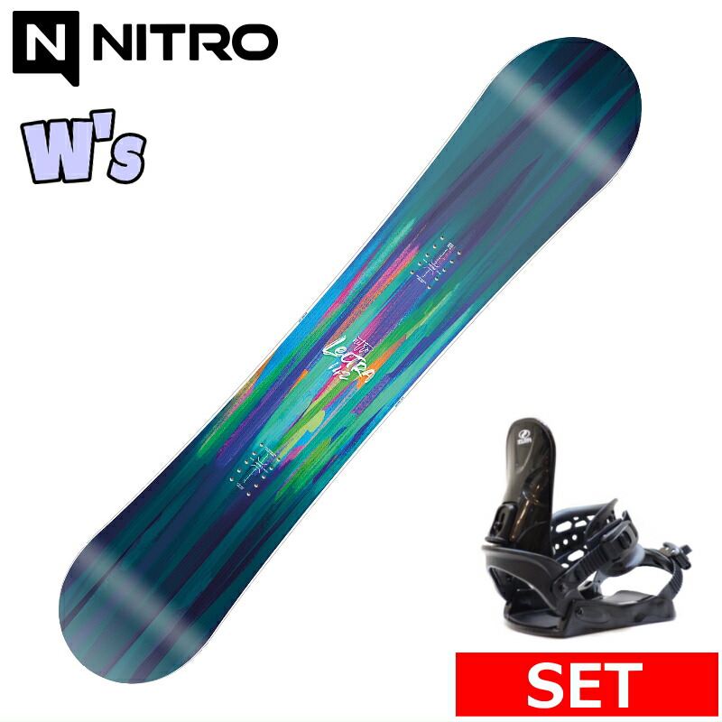 24-25 NITRO LECTRA BRUSH+ZUMA BINDING レディース スノーボード2点セット 女性用 型落ち 日本正規品 ワックス+ダリング+取付サービス そのまま使える｜Snowboard＆Ski オフワン国道16号