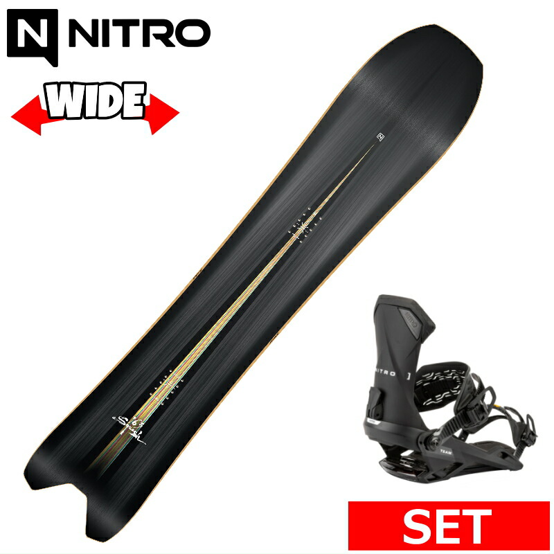 25-26 NITRO SQUASH+NITRO TEAM L メンズ スノーボード2点書き割り オールラウンド カービング 型挙げ句の果て 日本定め事品 蝋涙+ダリング+滑りだし客あしらい そのまま使える