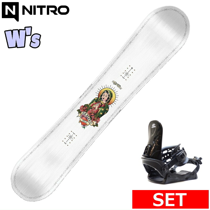 25-26 NITRO DEMAND LTD CAM-OUT+ZUMA BINDING レディース スノーボード2点セット 女性用 型落ち 日本正規品 ワックス+ダリング+取付サービス そのまま使える｜Snowboard＆Ski オフワン国道16号