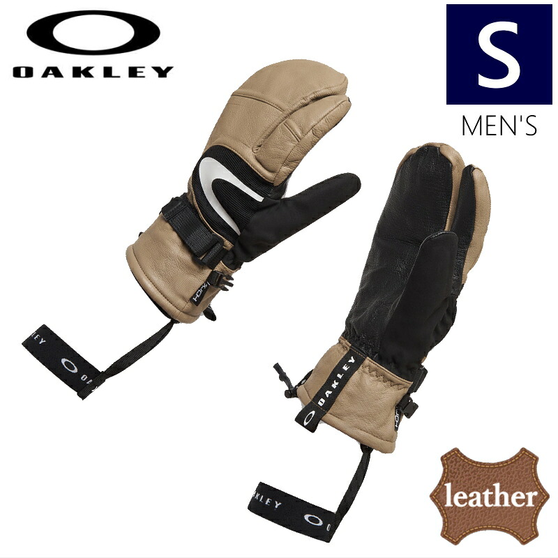 ★25-26 OAKLEY TIMBERLINE 3-FINGER GLOVE ｶﾗｰ:PEBBLE Sｻｲｽﾞ オークリー ティンバーライン トリガーミトン スキー スノーボード メンズ 手袋 防寒 防水日本正規品