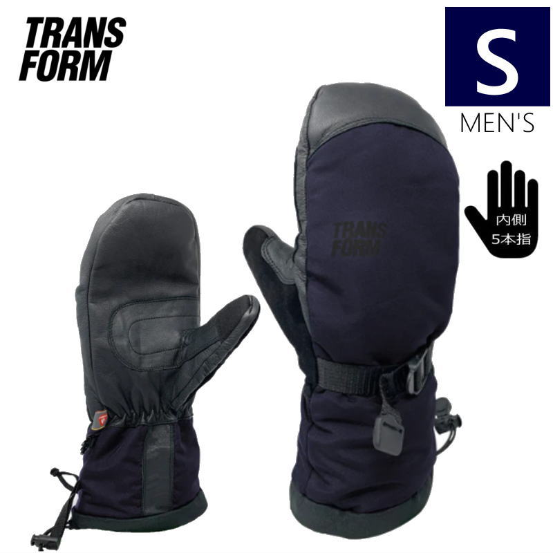 【即納】 ○22-23 TRANSFORM THE TEAM MITTEN ｶﾗｰ:MIDNIGHT Sｻｲｽﾞ トランス状態質問用紙 ミトン 地球儀 スキーの板 スノーボード メンズ 内部五本指 グローブ 防寒 雨合羽 型挙げ句の果て 日本置き目品