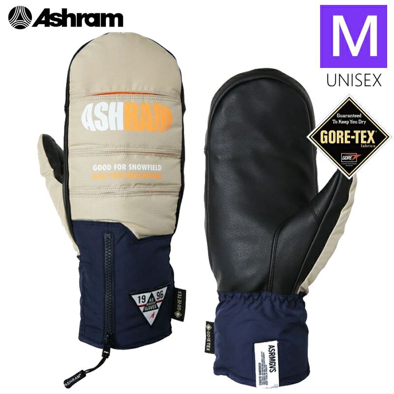 ★25-26 Mｻｲｽﾞ 26 Ashram ARMA ｶﾗｰ:BEIGE/NAVY ﾕﾆｾｯｸｽ Mｻｲｽﾞ アシュラム アルマ スキー スノーボード メンズ　GORE-TEX ゴアテックス 内側五本指 手袋 防寒 防水日本正規品｜Snowboard＆Ski オフワン国道16号
