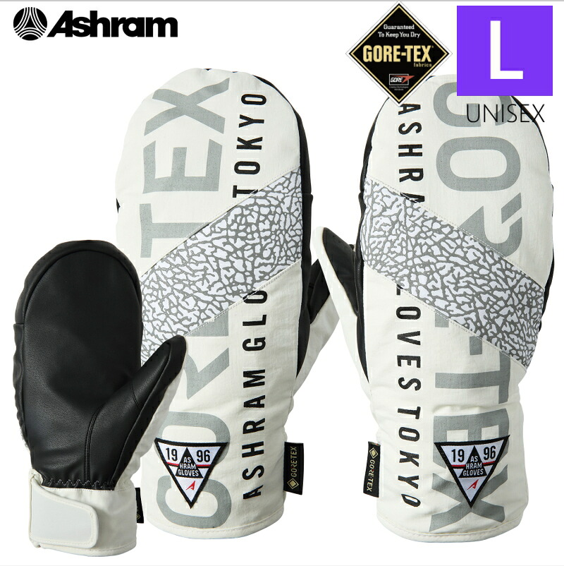 ★25-26 Lｻｲｽﾞ 26 Ashram PROFILE LOGO MITT ｶﾗｰ:OFF WHITE ﾕﾆｾｯｸｽ Lｻｲｽﾞ アシュラム プロファイルロゴ スキー スノーボード メンズ　GORE-TEX ゴアテックス 内側五本指 手袋 防寒 防水日本正規品｜Snowboard＆Ski オフワン国道16号