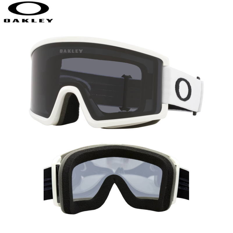 OAKLEY TARGET LINE L ｶﾗｰ:MATTE WHITE ﾚﾝｽﾞ:DARK GREYオーク材ロバート・エドワード・リー かっこうの的生産ライン 旧青写真 日本置き目品
