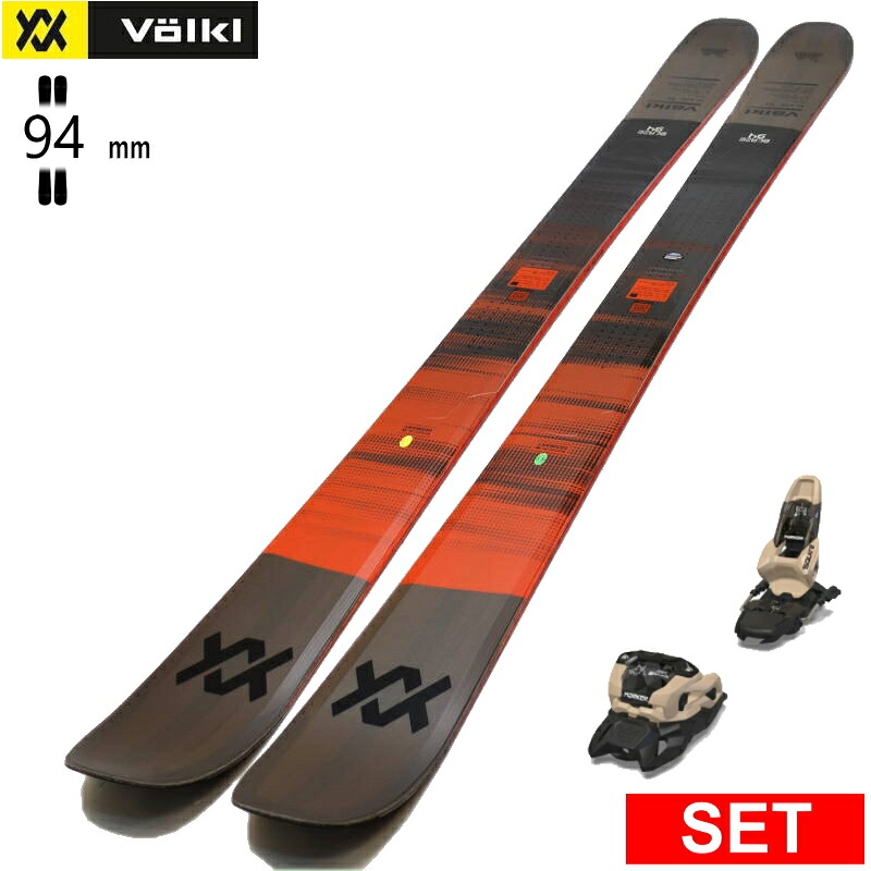 [真っただ中幅94粍 158糎]VOLKL BLAZE 94 BLACK+SQUIRE 11 フォルクル 26模範例スキーの板板仕掛ける 無償性スキーの板