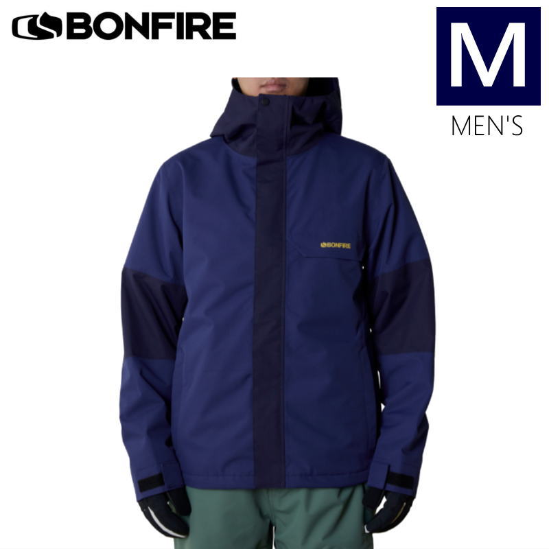 ▲挙げ句の果て1点 ● BONFIRE BUFFER JACKET BLUE Ｍｻｲｽﾞ ボンファイヤー スノボウェア スノーボード 上衣 メンズ 23-24 日本定め事品