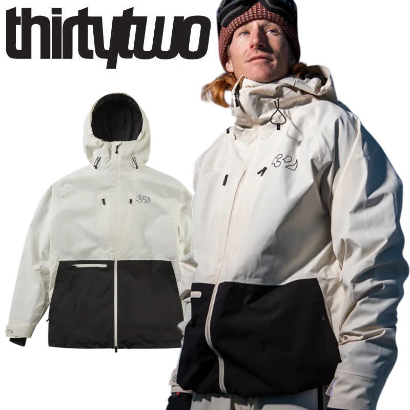 25-26 THIRTYTWO TM RECYCLED JACKET ｶﾗｰ:OFF WHITE  サーティツー 上衣 JKT メンズ スノーボード スキーの板 スノボウェア ★ 日本置き目品