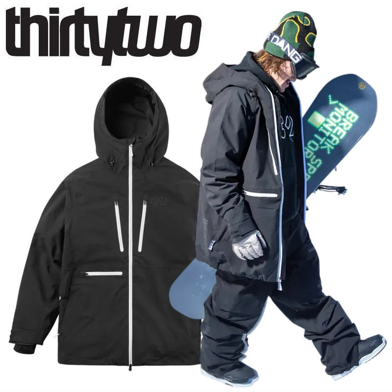 25-26 THIRTYTWO TM RECYCLED X JOEY FAVA JACKET ｶﾗｰ:BLACK サーティツー 上衣 JKT メンズ スノーボード スキーの板 スノボウェア ★ 型挙げ句の果て 旧ひな形 日本定め事品