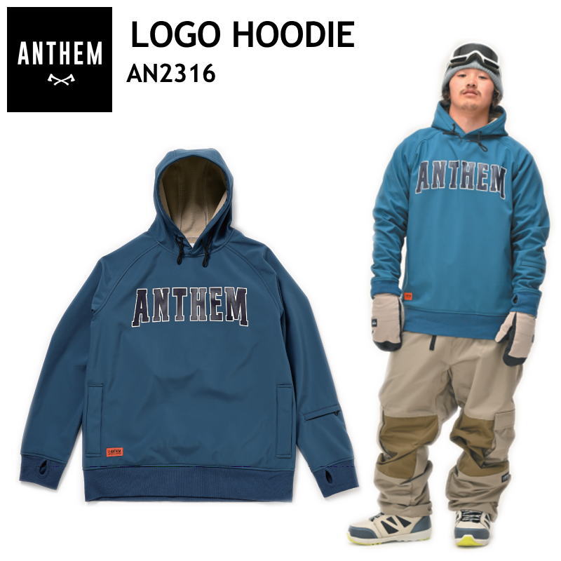 【楽天市場】 2324 ANTHEM LOGO HOODIE NILE BLUE AN2316 アンセム スノボウェア スポーツMIX