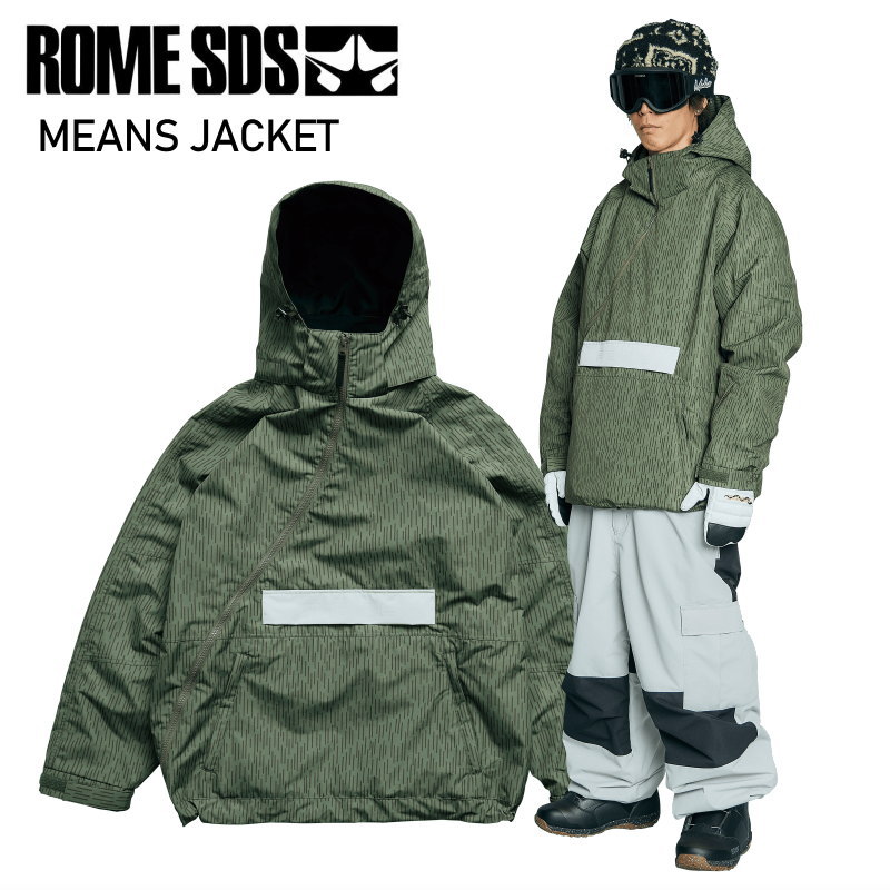 ★ 25-26 ROME SDS MEANS JACKET RAIN CAMO ローム スノボウェア スノーボード 上衣 ユニ一発やる メンズ レディース JKT 2025-2026 型挙げ句の果て 旧模範例 日本置き目品