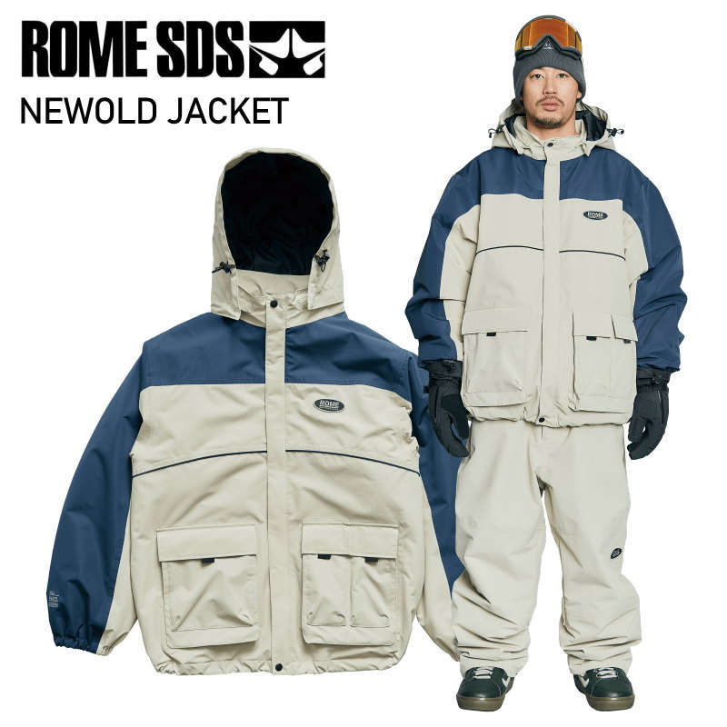 ★ 25-26 ROME SDS NEWOLD JACKET CREAM ローム スノボウェア スノーボード 上衣 ユニ一発やる メンズ レディース JKT 2025-2026 型挙げ句の果て 旧模範例 日本置き目品