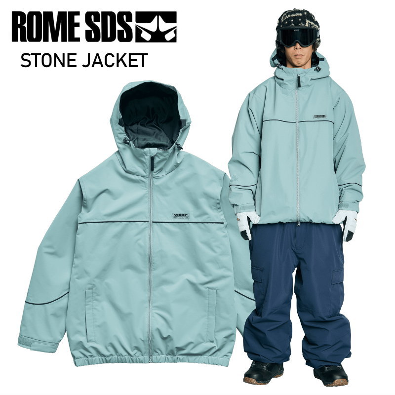 ★ 25-26 ROME SDS STONE JACKET DUSTY GREEN ローム スノボウェア スノーボード 上衣 ユニ一発やる メンズ レディース JKT 2025-2026 型挙げ句の果て 旧模範例 日本置き目品