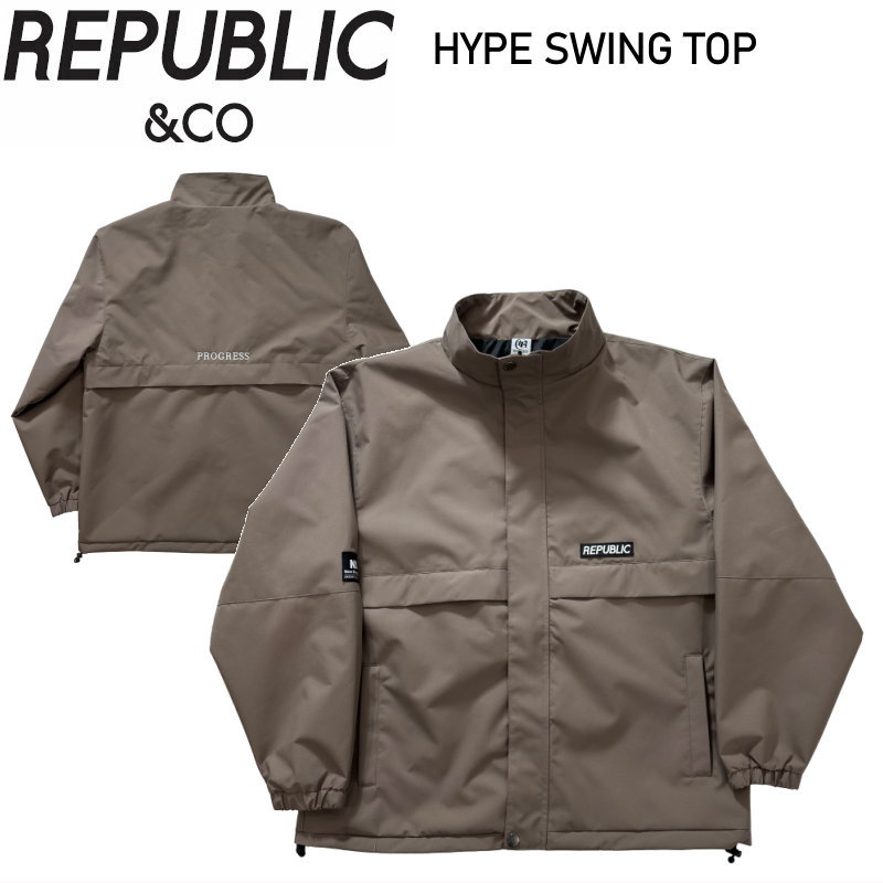 ★ 25-26 REPUBLIC HYPE SWING TOP JACKET カラー:MOCHA リパブリック スノボウェア メンズ スノーボード ハイプスウィングトップジャケット JKT 日本正規品|Snowboard&Ski オフワン国道16号