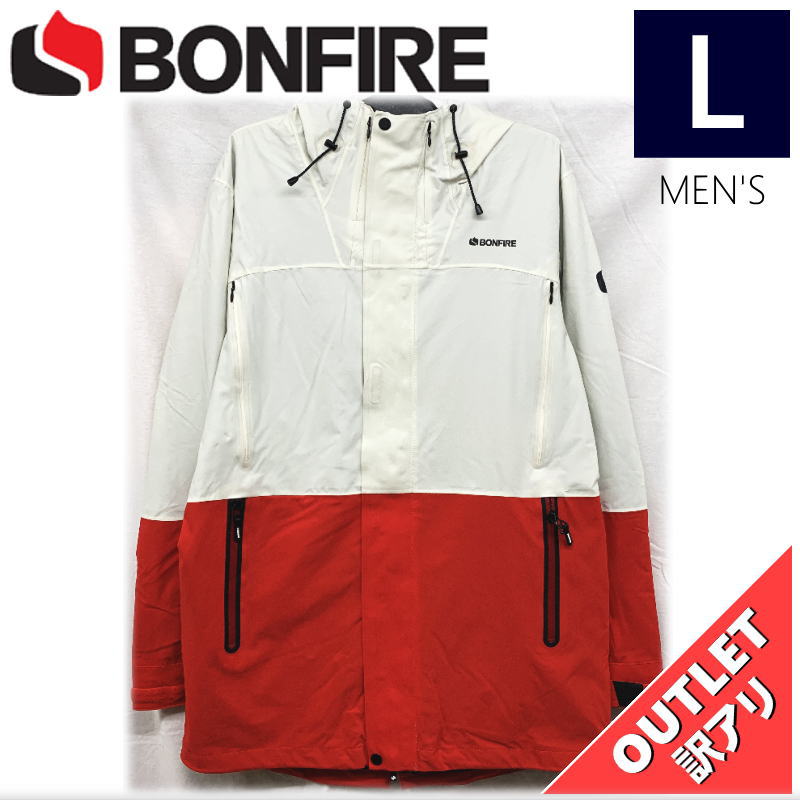 【72%OFF/OUTLET】 BONFIRE CONTROL STRETCH JKT カラー:LT GREY Lサイズ メンズ スノーボード スキー ジャケット JACKET アウトレット