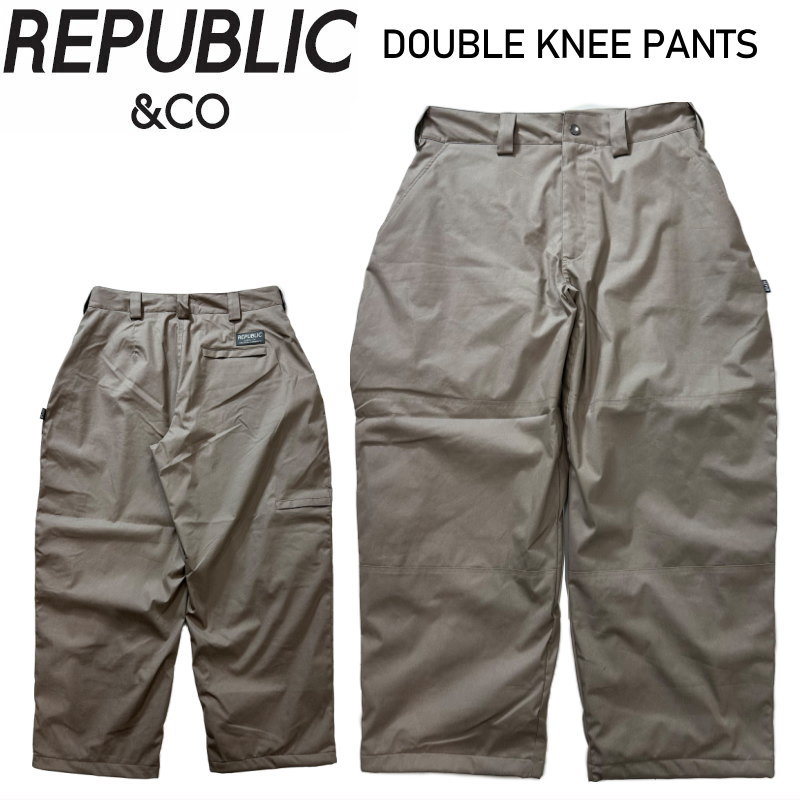 ★ 25-26 REPUBLIC DOUBLE KNEE PANTS カラー:MOCHA リパブリック スノボウェア メンズ スノーボード パンツ PNT 日本正規品|Snowboard&Ski オフワン国道16号