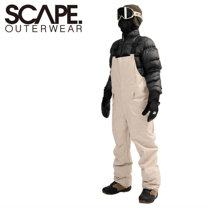 ★ 25-26 SCAPE BIB PANT ｶﾗｰ:LIGHT SAND 逃げ失せる スノボウェア メンズ レディース ユニ一発やる スノーボード ビブパンツ PNT 型挙げ句の果て 旧青写真 日本置き目品
