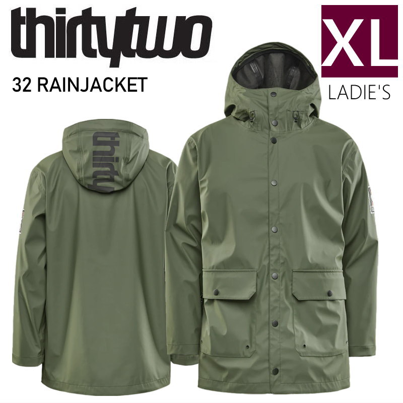 24-25 THIRTYTWO 32 RAIN JKT カラー:FORREST XLサイズ サーティツー ジャケット JACKET レディース スノーボード スキー スノボウェア 型落ち 日本正規品 ◎|Snowboard&Ski オフワン国道16号