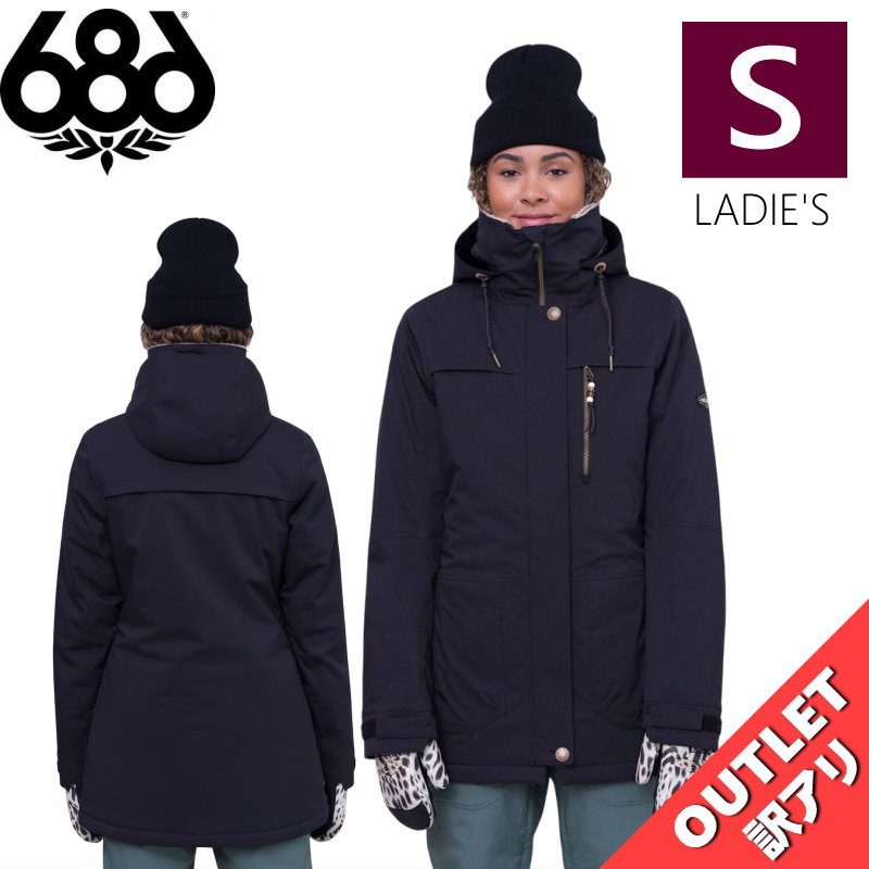 ▲ラスト1点 【アウトレット】◎ 686 SPIRIT INSULATED JKT ｶﾗｰ:BLACK GEO JACQUARD Sｻｲｽﾞ シックスエイトシックス ジャケット JACKET レディース スノーボード スキー スノボウェア 24-25 日本正規品