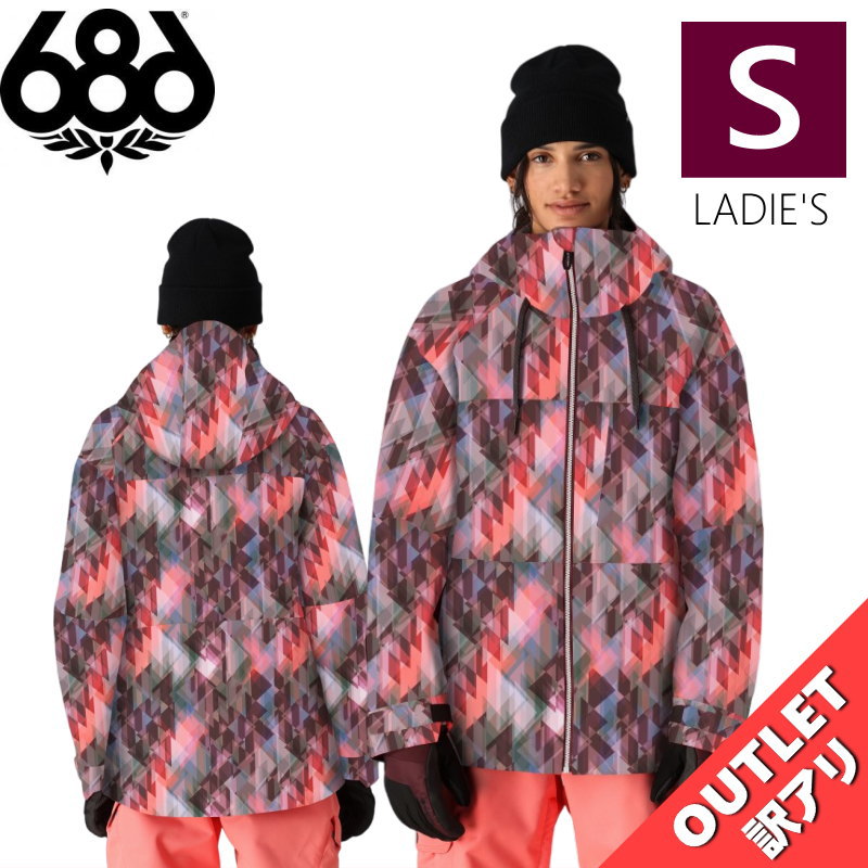 ▲挙げ句の果て1点 【降車口】◎ 686 ATHENA INSULATED JKT ｶﾗｰ:SASSAFRAS ABSTRACT ANGLE Sｻｲｽﾞ シックスエイトシックス 上衣 JACKET レディース スノーボード スキーの板 スノボウェア 24-25 日本決まり品 スノーボード用ウェア-レディースウェア