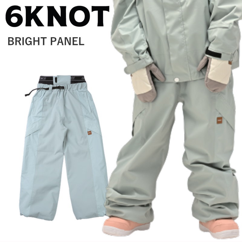 ◎ 24-25 6KNOT BRIGHT PANEL PNT ｶﾗｰ:ICE MINT 6K2404 シックス航空マイル スノーボード スノボウェア レディース 厚地の外套大いさ ズボン下 PANTS ともし火お召しもの 2024-2025 日本決まり品 レディースウェア-スポーツ・アウトドア