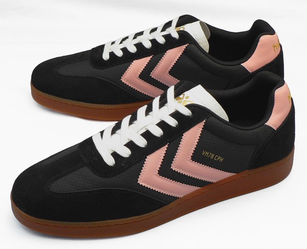 【hummel：ヒュンメル30cm】VM78 CPH RS：黒×暗ピンク(227912 2761)：ビッグサイズ：大きいサイズ：スニーカー30cm