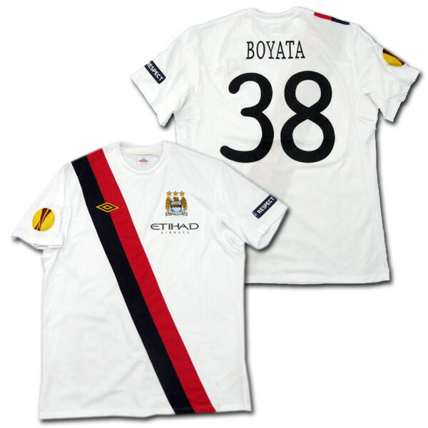 【選手支給品】マンチェスターシティ 10/11 サード 半袖 #34 DE JONG EL+RESPECTパッチ|O.K.A.フットボール