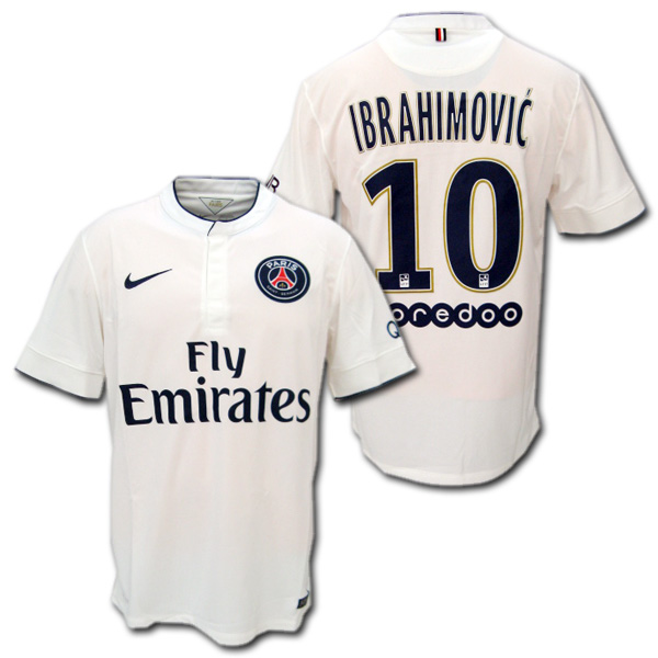 楽天市場 14 15 Psg パリサンジェルマン アウェイ 白 10 Ibrahimovic イブラヒモビッチ ナイキ製 マーキング済みモデル O K A フットボール