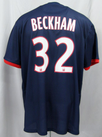 楽天市場 13 14 Psg パリサンジェルマン ホーム 紺 32 Beckham ベッカム 袖スポンサー加工済み ナイキ製 O K A フットボール