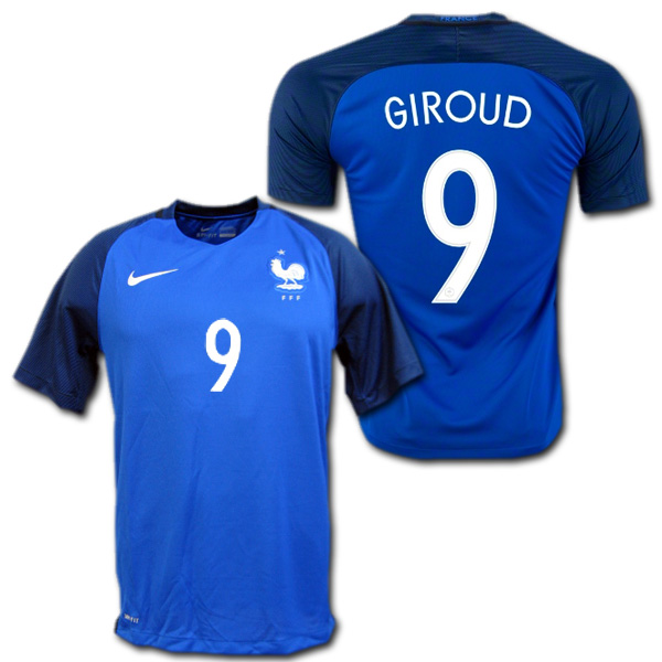 楽天市場 フランス代表 16 ホーム 青 9 Giroud オリヴィエ ジルー ナイキ製 マーキング済モデル O K A フットボール