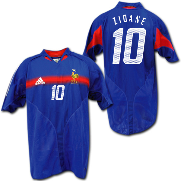 楽天市場 04 フランス代表 ホーム 青 10 Zidane ジダン Adidas製 O K A フットボール