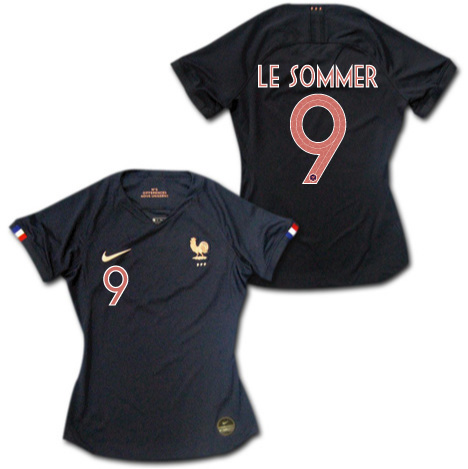 楽天市場 Fifa女子ワールドカップ19 フランス代表 9 Le Sommer ホーム 濃紺 女性用 Nike ネーム変更可能 O K A フットボール