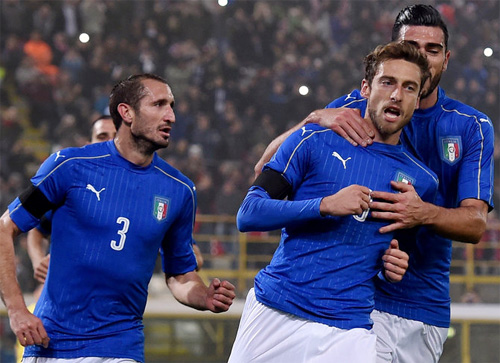 楽天市場 イタリア代表 16 ホーム 青 長袖 プーマ O K A フットボール