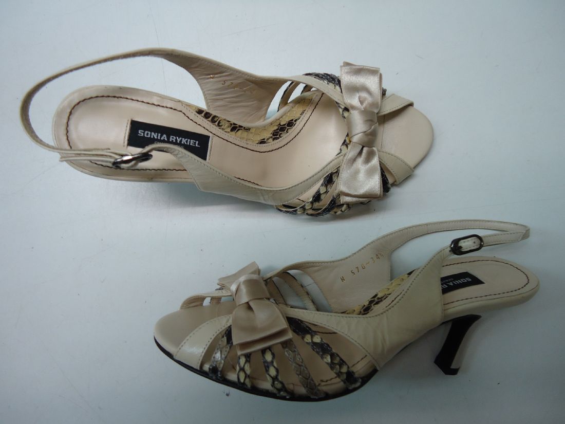 楽天市場 中古 あす楽可 日本製 Sonia Rykiel ソニアリキエル カッコいいのに可愛いデザイン バックストラップ サンダル ３４ １ ２ ２２ｃｍ相当 ヒール高 約７ ５ｃｍ Ok リユース シューズ ストア