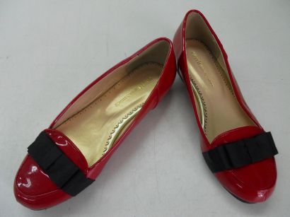 ☆美品☆ARCOJOY パンプス 23.5cm ウェッジソール レザー フラワー