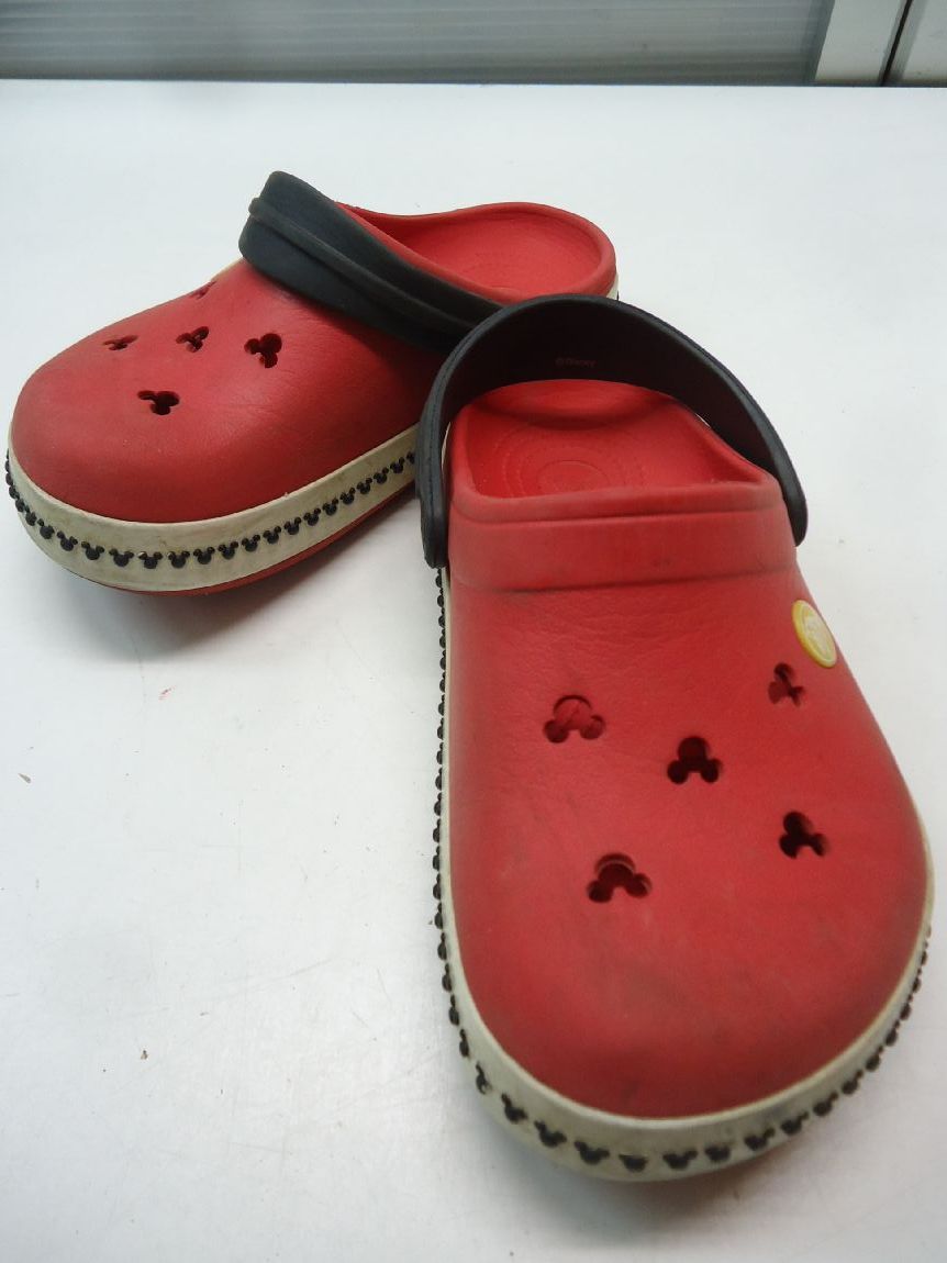 red and yellow crocs
