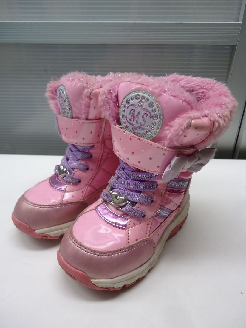 楽天市場 Moonstar ムーンスター 16 0cm キッズ ベビー 折りたたみスパイク付き スノーブーツ 女の子用ウィンターブーツ スノトレ 冬靴 ガールズ 防水 防滑 防寒 Pink ピンク カラーリングにキラキラ素材を使ったカジュアルなデザインがポイントです 中古 Ok