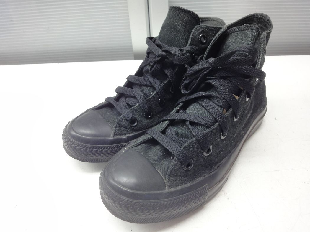 コンバース CONVERSE レザー スニーカー ブラック 黒 23.5 美品 CONVERSE - CONVERSE / コンバース | レザー オールスター