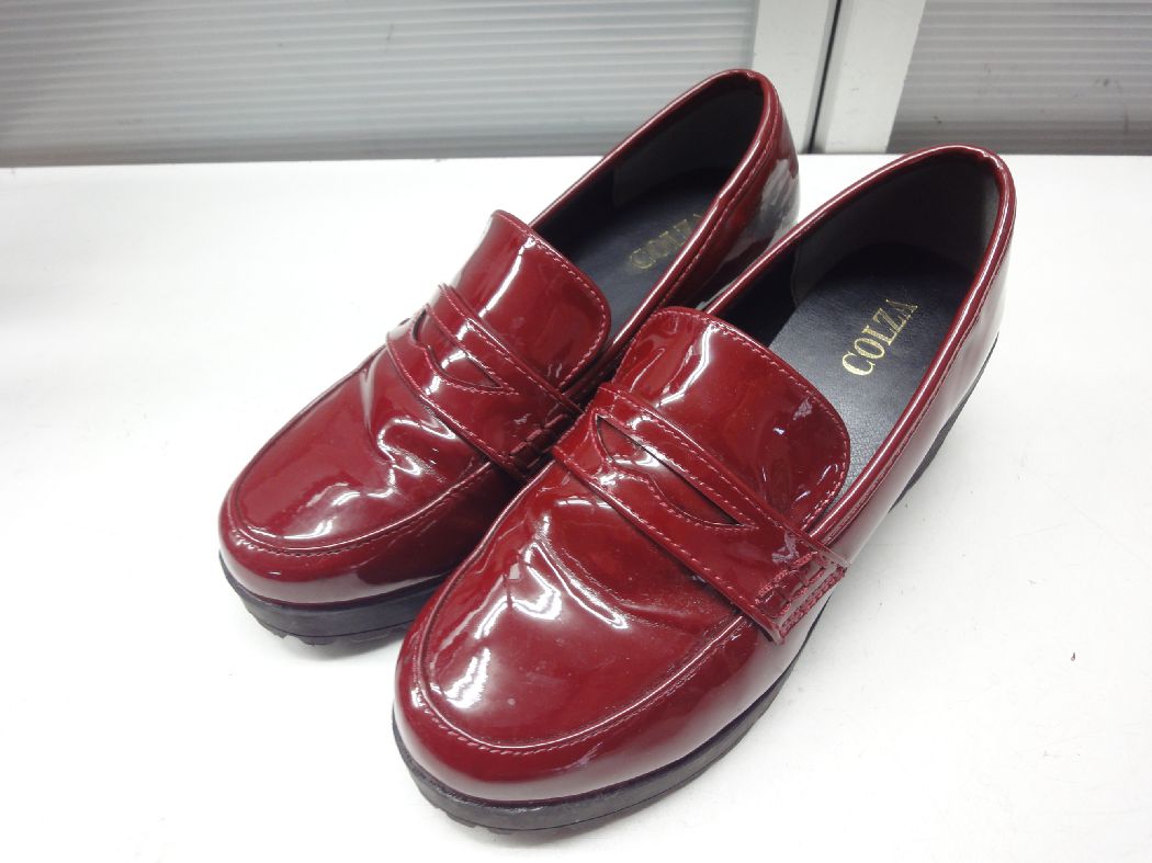 楽天市場 Honeys ハニーズ L 24 0cm 24 5cm Colza コルザ 厚底ローファー エナメル パンプス エンジ 人気の厚底デザイン シンプルデザインでコーデしやすく オールシーズン使える合皮 エナメルシューズ 6 0cmヒールでスタイルアップ効果も期待でき