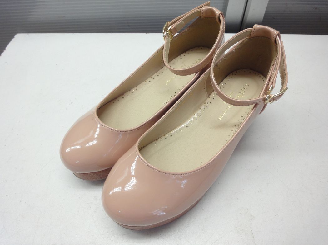 ☆美品☆ARCOJOY パンプス 23.5cm ウェッジソール レザー フラワー