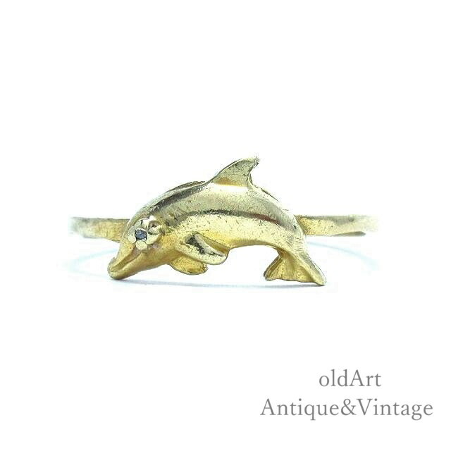 楽天市場】K18 イルカ ドルフィン リング 11号 指輪 サイズ直し可 18金